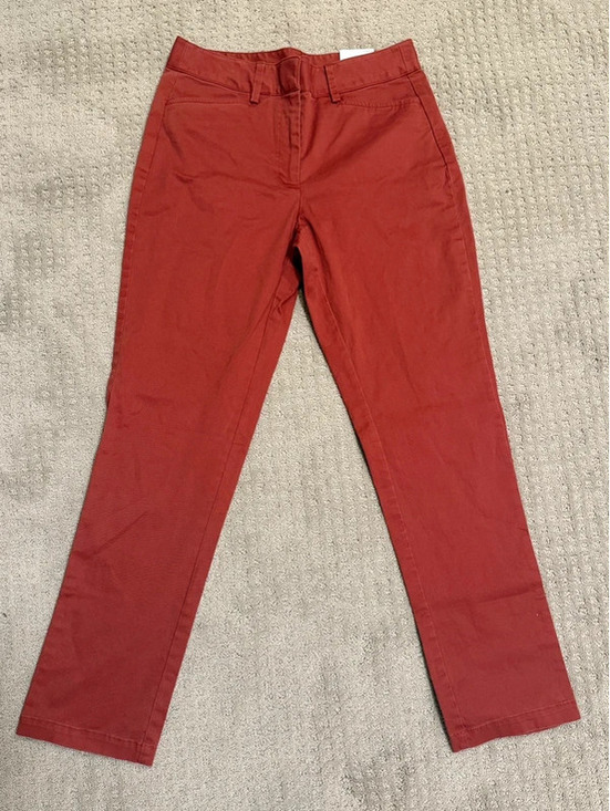 Lands' End Pants - Lands’ End NWT Mid Rise Straight Leg Pants Rust Size 8 Chino Career